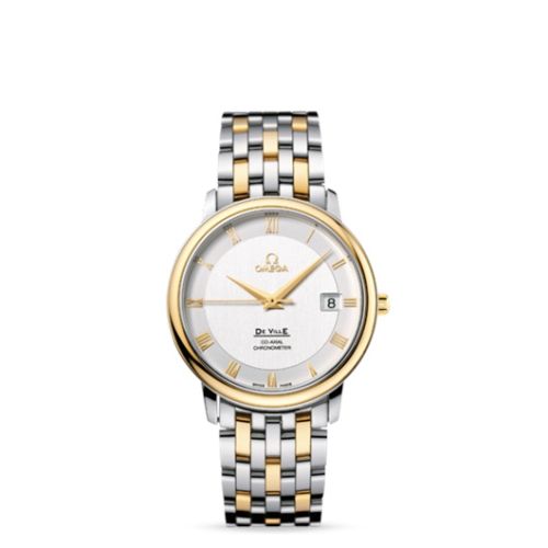 Omega De Ville Prestige Co-Axial 36.5 Stainless Steel / Yellow Gold / Silver / Bracelet